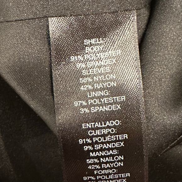 White House Black Market Women’s 12 Black Lace Sleeve Shift Cocktail Dress - Picture 11 of 12